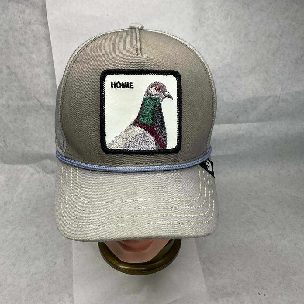 Goorin Bros The Farm SnapBack Trucker Hat Homie Pigeon Cool Grey Authentic